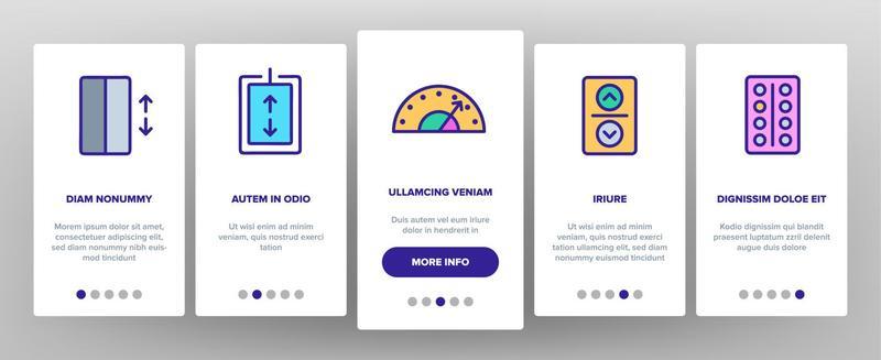 Color Passenger Elevator, Lift Vector Onboarding