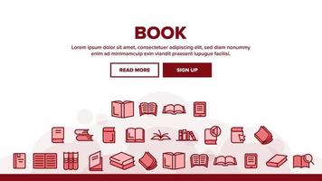 Collection Library Book Sign Icons Set Vector