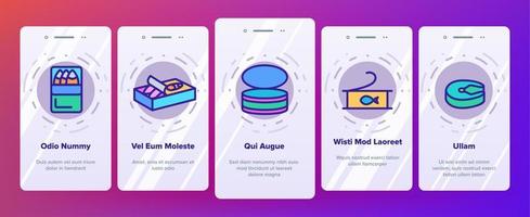 Color Tuna, Fish Products Vector Onboarding