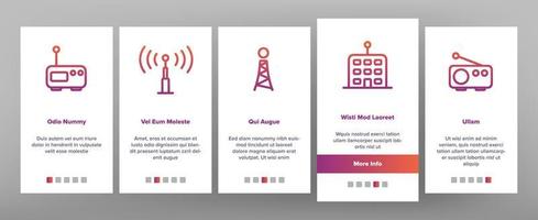 Transmitter, Radio Tower Linear Vector Onboarding