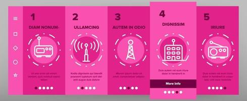 Transmitter, Radio Tower Linear Vector Onboarding