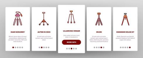 Tripod, Cameraman Equipment Vector Onboarding