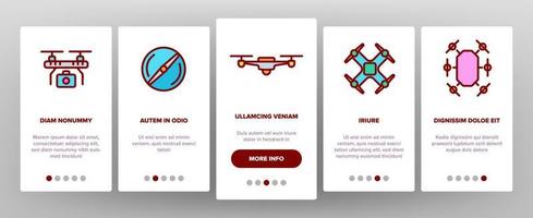 UAV, Remote Control Drones Vector Onboarding