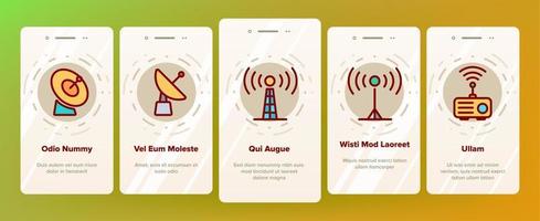 Transmitter, Radio Tower Linear Vector Onboarding