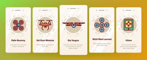 UAV, Remote Control Drones Vector Onboarding