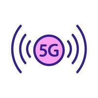 Internet and the distribution of the internet icon vector. Isolated contour symbol illustration vector
