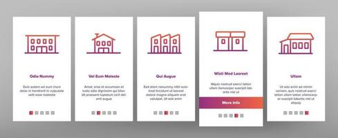 Townhouses, Residential Buildings Vector Onboarding