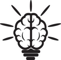 design de símbolo de sinal de ícone de cérebro png