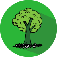 Hand drawn tree icon sign symbol design png