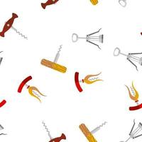 Corkscrew Icon Vector Seamless Pattern