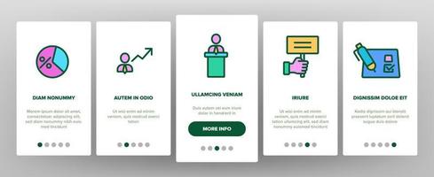 Elections Color Elements Vector Onboarding