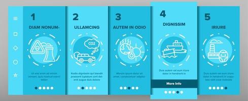 Environmental Air Pollution Vector Onboarding Mobile App Page Screen
