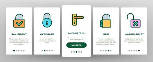 Type Locks Elements Vector Onboarding