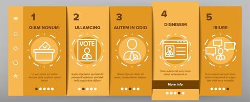 Elections Color Elements Vector Onboarding