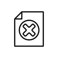 Error 404 vector icon. Isolated contour symbol illustration