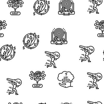 Solution Business Problem Task Vector Seamless Pattern