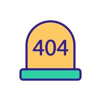 Error 404 vector icon. Isolated contour symbol illustration