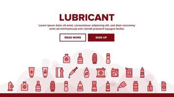 Lubricant Container Landing Header Vector