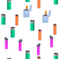 Lighter Icon Vector Seamless Pattern