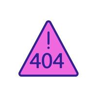 Error 404 vector icon. Isolated contour symbol illustration