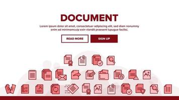 Digital, Computer Documents, File Vector Linear Icons Set