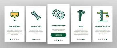 Engineering Line Icon Set Vector Onboarding