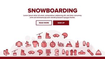 Snowboarding Landing Header Vector