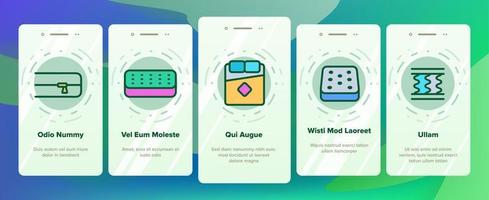 Mattress Types And Material Vector Onboarding
