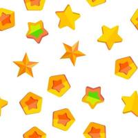 Star Icon Set Vector Seamless Pattern