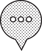 design de sinal de ícone de bate-papo de bolha de fala png