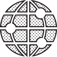 diseño de símbolo de signo de icono de globo png