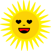 disegno di simbolo del segno del fumetto di emozione dell'icona del sole png