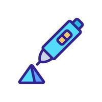 3d pen construction triangle icon vector outline illustration