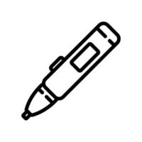 3d pen equipment icon vector outline illustration