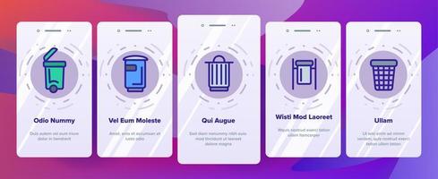 Dumpster, Garbage Container vector Onboarding