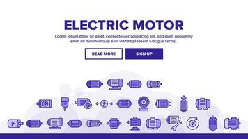 vector de encabezado de aterrizaje de herramienta de motor electrónico