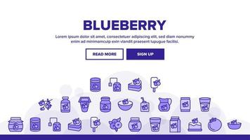 Blueberry Berry Food Landing Header Vector