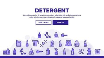 Detergent Cleaning Landing Header Vector