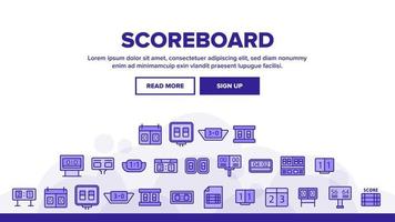 Scoreboard Game Tool Landing Header Vector