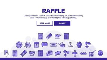 Raffle Gamble Lottery Landing Header Vector