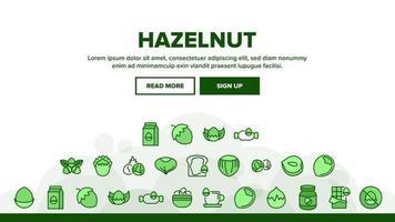 Hazelnut Organic Food Landing Header Vector