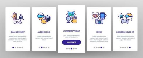 Augmented, Virtual Reality Vector Onboarding Mobile App Page Screen