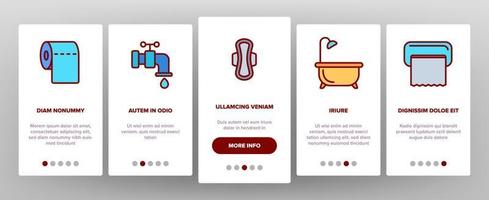 Hygiene, Cleaning Thin Line Icons Vector Onboarding