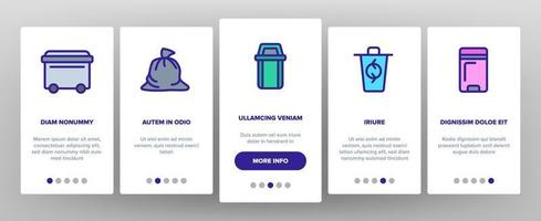 Dumpster, Garbage Container vector Onboarding