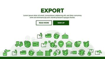 Export Global Logistic Landing Header Vector