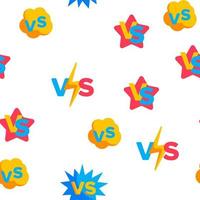 VS Abbreviation, Versus Vector Seamless Pattern