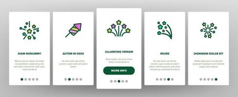 Fireworks, Firecrackers Vector Onboarding