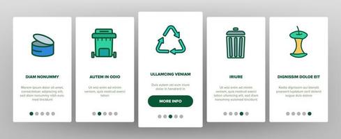 reciclaje de basura incorporación de vector lineal