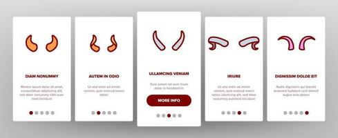 Animal, Devil Horns Vector Onboarding