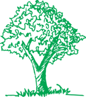 Bäume mit Blättern Symbol Zeichendesign png